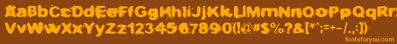Notnowihaveaheadache Font – Orange Fonts on Brown Background