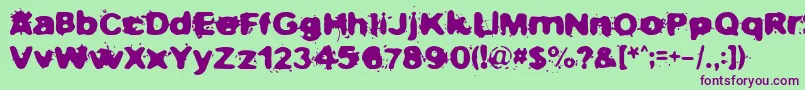 Notnowihaveaheadache Font – Purple Fonts on Green Background