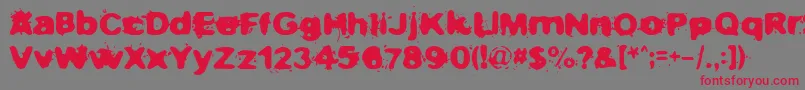 Notnowihaveaheadache Font – Red Fonts on Gray Background