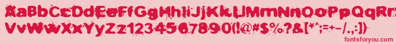 Notnowihaveaheadache Font – Red Fonts on Pink Background
