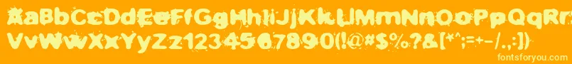 Notnowihaveaheadache Font – Yellow Fonts on Orange Background