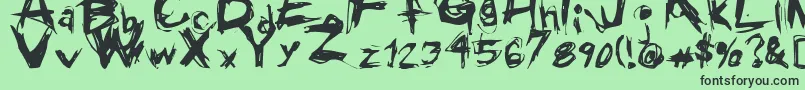 Шрифт GrungeRegular – чёрные шрифты на зелёном фоне