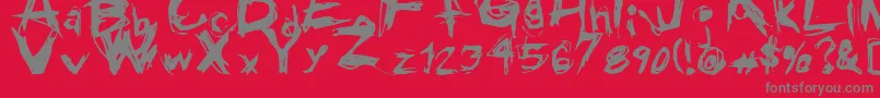 GrungeRegular Font – Gray Fonts on Red Background