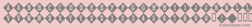 Fonte Frootstand – fontes cinzas em um fundo rosa