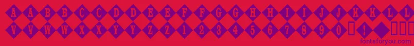 Frootstand Font – Purple Fonts on Red Background