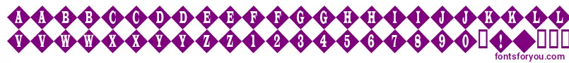 Czcionka Frootstand – fioletowe czcionki na białym tle