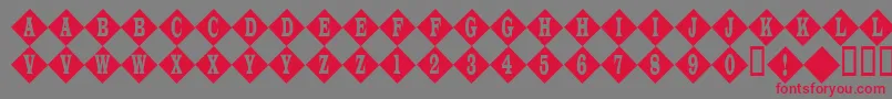 フォントFrootstand – 赤い文字の灰色の背景