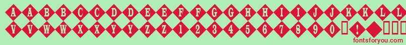 fuente Frootstand – Fuentes Rojas Sobre Fondo Verde