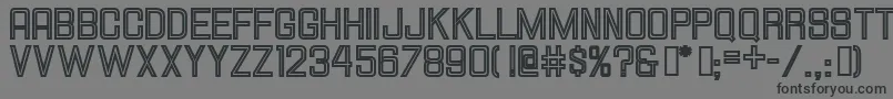 フォントHallandalesquareinline – 黒い文字の灰色の背景