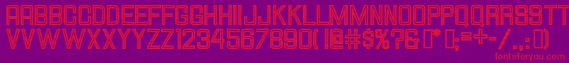 Hallandalesquareinline Font – Red Fonts on Purple Background