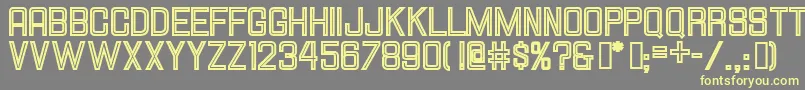 Hallandalesquareinline Font – Yellow Fonts on Gray Background