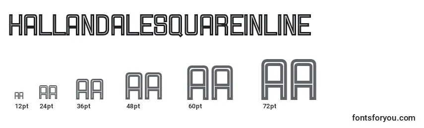 Размеры шрифта Hallandalesquareinline