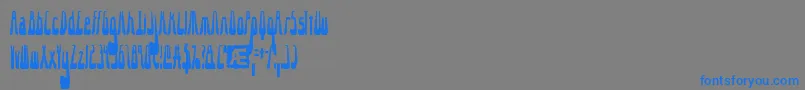1015snr Font – Blue Fonts on Gray Background
