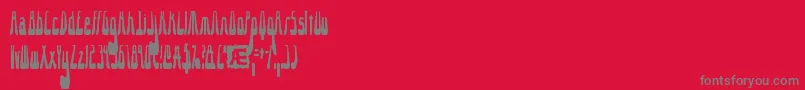 Czcionka 1015snr – szare czcionki na czerwonym tle