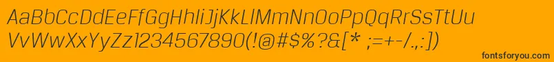 More about BreuertextLightItalic Font BreuertextLightItalic Font – Black Fonts on Orange Background