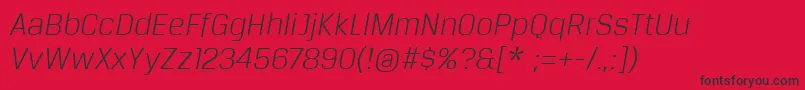 fuente BreuertextLightItalic – Fuentes Negras Sobre Fondo Rojo