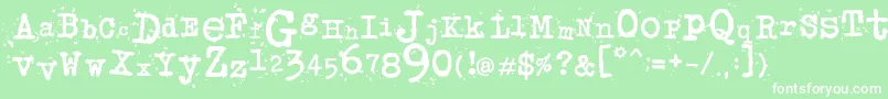 More about JunkosTypewriter Font JunkosTypewriter Font – White Fonts on Green Background