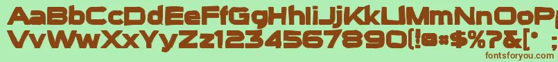 Suigenerisink Font – Brown Fonts on Green Background