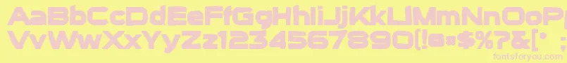 Suigenerisink Font – Pink Fonts on Yellow Background