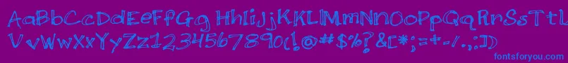 DoubleScratch Font – Blue Fonts on Purple Background