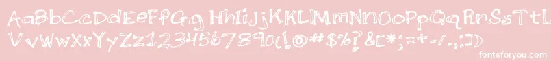 DoubleScratch Font – White Fonts on Pink Background