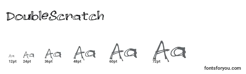 Größen der Schriftart DoubleScratch