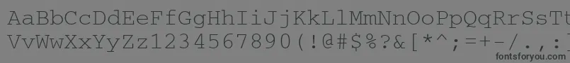 フォントUkrainiancourier – 黒い文字の灰色の背景