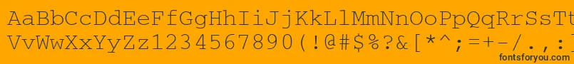 Шрифт Ukrainiancourier – чёрные шрифты на оранжевом фоне