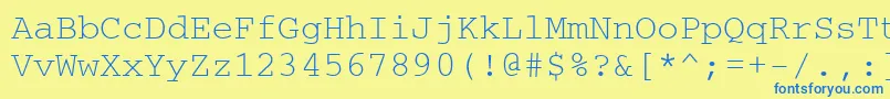 Ukrainiancourier Font – Blue Fonts on Yellow Background