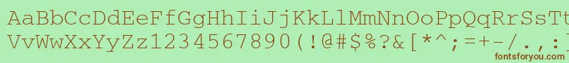 Шрифт Ukrainiancourier – коричневые шрифты на зелёном фоне