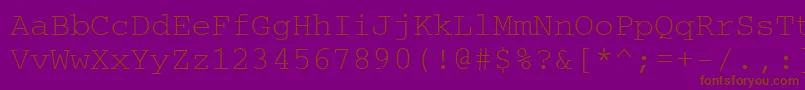 Ukrainiancourier-Schriftart – Braune Schriften auf violettem Hintergrund