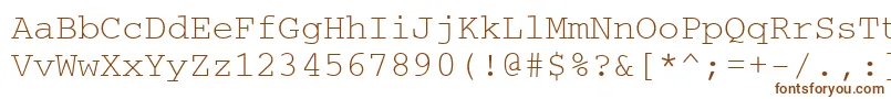 Шрифт Ukrainiancourier – коричневые шрифты на белом фоне