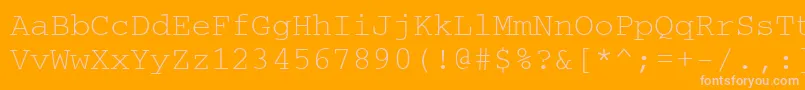Ukrainiancourier Font – Pink Fonts on Orange Background