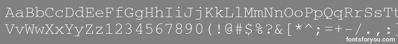 フォントUkrainiancourier – 灰色の背景に白い文字