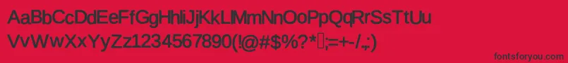 Firsta Font – Black Fonts on Red Background