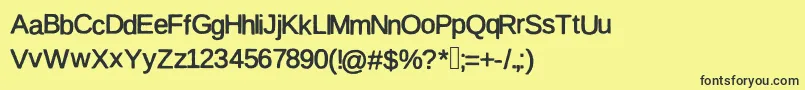 Firsta-Schriftart – Schwarze Schriften auf gelbem Hintergrund