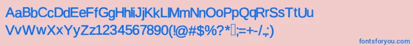 Firsta Font – Blue Fonts on Pink Background