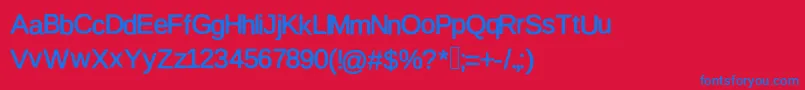 Firsta Font – Blue Fonts on Red Background