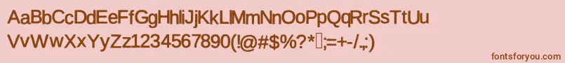 Firsta Font – Brown Fonts on Pink Background