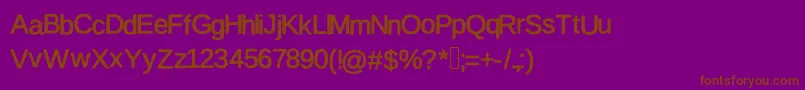 Firsta Font – Brown Fonts on Purple Background