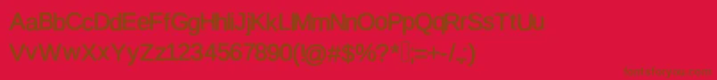 Firsta Font – Brown Fonts on Red Background