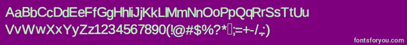 Firsta Font – Green Fonts on Purple Background