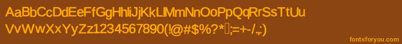 Lisätietoja Firsta-fontista Firsta-fontti – oranssit fontit ruskealla taustalla