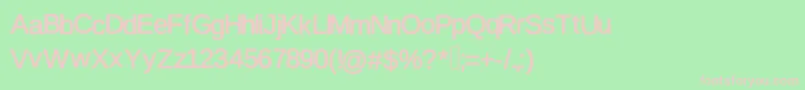 Firsta Font – Pink Fonts on Green Background