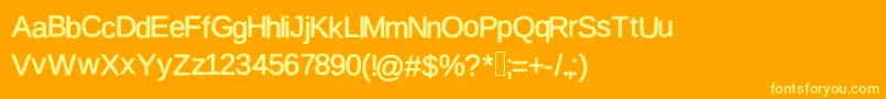 Firsta Font – Yellow Fonts on Orange Background