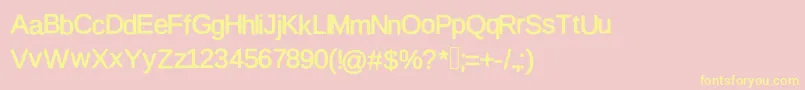 Firsta Font – Yellow Fonts on Pink Background