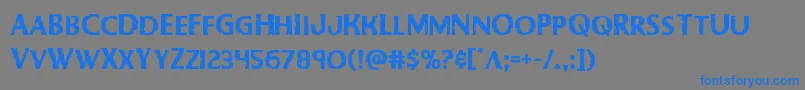 Bodyswipers Font – Blue Fonts on Gray Background