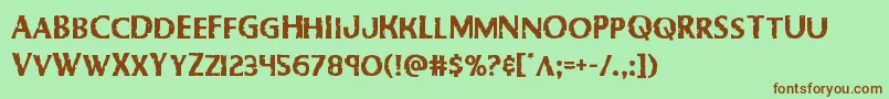 Bodyswipers Font – Brown Fonts on Green Background