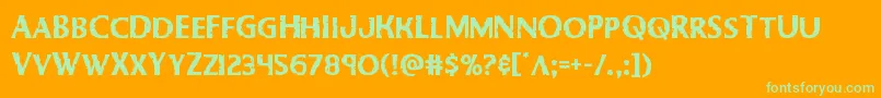 Bodyswipers Font – Green Fonts on Orange Background