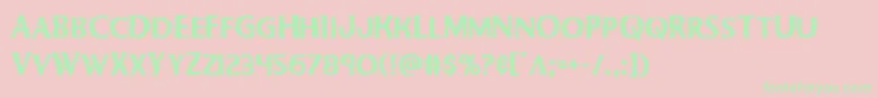 Bodyswipers Font – Green Fonts on Pink Background